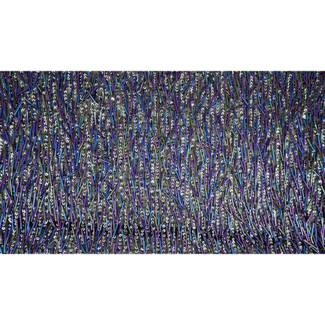 Gleam Beaded With Sequins Stretch Mesh Fabric - Irid Black, 53/54" Width, 440 GSM (1 Yard)