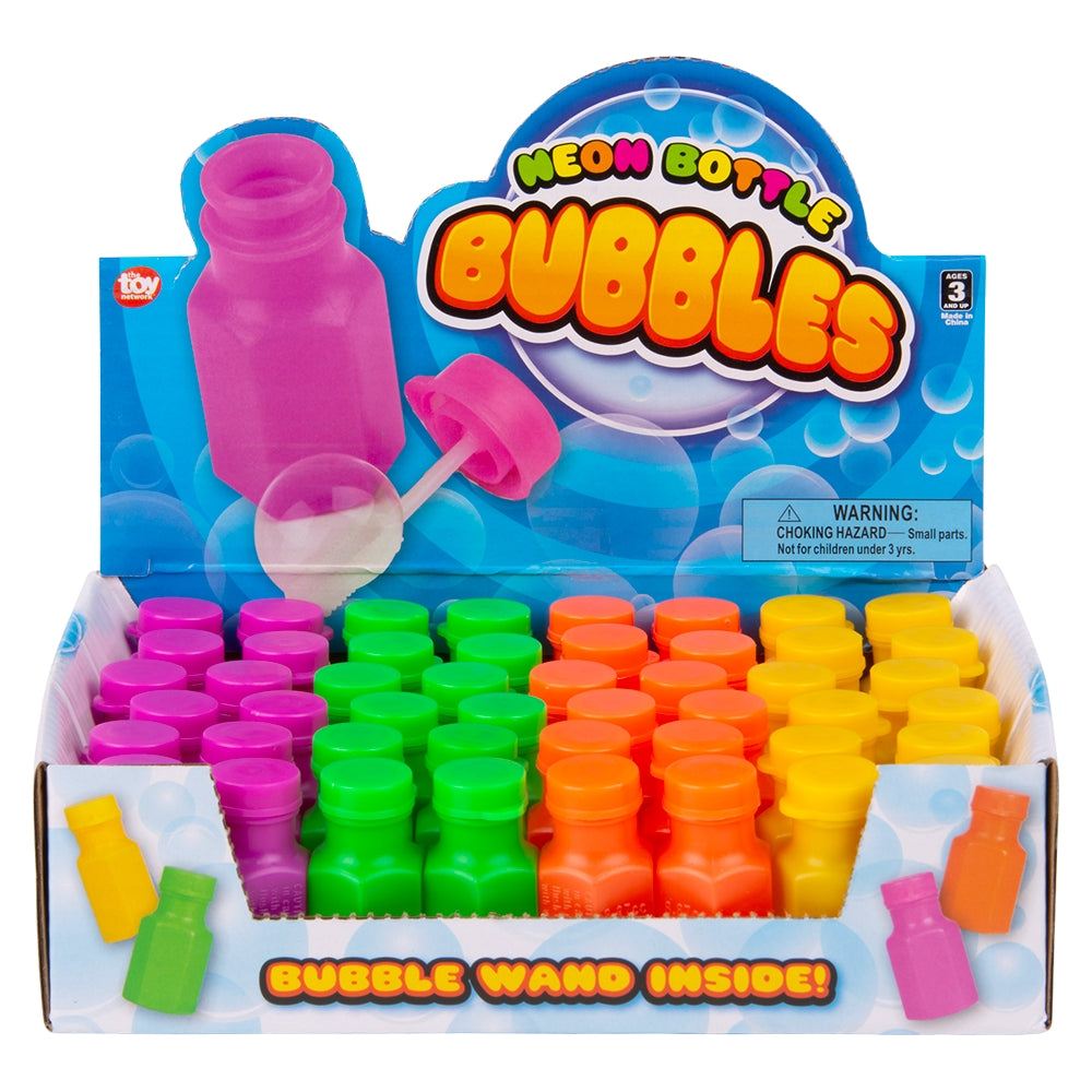 Mini Neon Bubble Bottle (48 Pc Display Box)