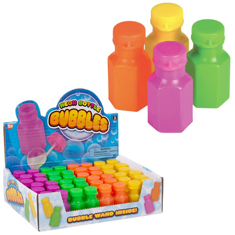 Mini Neon Bubble Bottle (48 Pc Display Box)