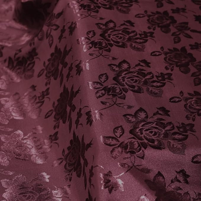 Floral Jacquard Satin Fabric - Floral Woven Brocade, 60" Width