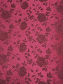 Rose Floral Jacquard Satin Fabric by the Yard 59/60″ Width