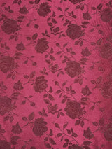 Rose Floral Jacquard Satin Fabric by the Yard 59/60″ Width
