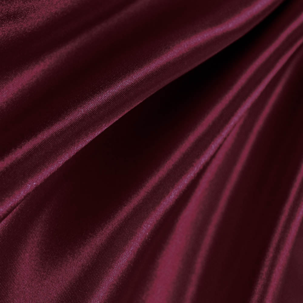 Burgundy Poly Satin Fabric,