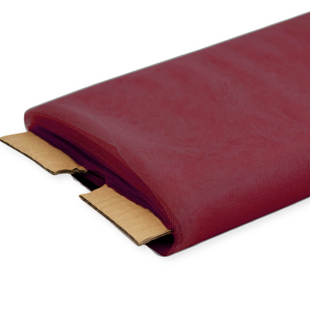 Burgundy Nylon Tulle Fabric – 40 Yards By Roll