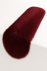 Burgundy Faux Fur Table Runner