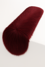 Burgundy Faux Fur Table Runner