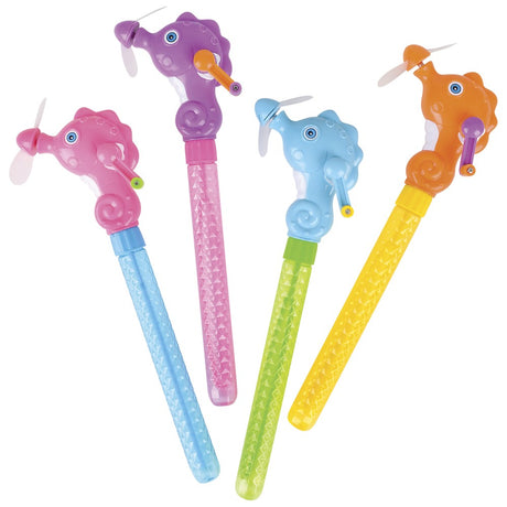 Sea Horse Wind-Up Fan Bubble Baton (1 DZ)
