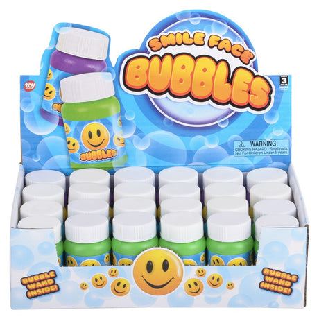 Bubble Bottle Mini Smile Face 1oz (1 DZ)