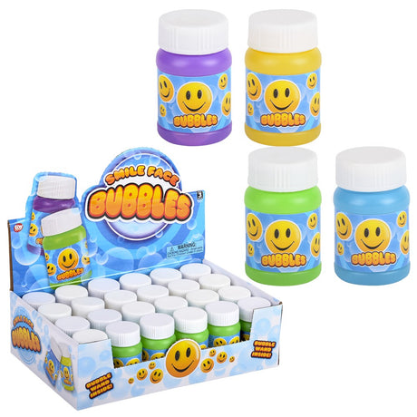 Bubble Bottle Mini Smile Face 1oz (1 DZ)