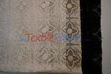 Butterfly Embroidery Cotton Fabric - White, Offwhite, Ecru, Black, 52-54" Width (1 Yard)