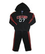 Boy Champ 07 Fleece Tracksuit - Black, Dark Grey, Navy, Sporty Graphic (1 Set)
