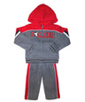 Boy's Soccer Two-Tone Fleece Set Fleece Fabric - Black, Grey, Navy (1 Set)
