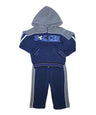 Boy's Soccer Two-Tone Fleece Set Fleece Fabric - Black, Grey, Navy (1 Set)