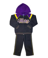 Boy's Basketball All-Star Warm Fleece Tracksuit - Navy, Black, Grey (1 Set)