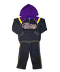 Boy's Basketball All-Star Warm Fleece Tracksuit - Navy, Black, Grey (1 Set)