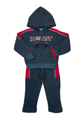 BW2167 Boy Beast Warm Fleece Tracksuit - Black, Charcoal, Navy (1 Set)