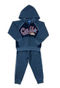 BW2231 Cali Star Boy Fleece Tracksuit - Fleece Fabric, D Grey, Navy, Royal Blue (1 Set)