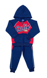 BW2231 Cali Star Boy Fleece Tracksuit - Fleece Fabric, D Grey, Navy, Royal Blue (1 Set)