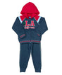 LA California Boy Fleece Set Fleece Fabric - Embroidered Palm Trees, Boy's Tracksuit (1 Set)