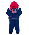 LA California Boy Fleece Set Fleece Fabric - Embroidered Palm Trees, Boy's Tracksuit (1 Set)