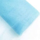 Tulle Bolt Polyester Fabric - Soft Sheer Solid, Baby Blue, 108" Width, 50 Yards