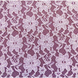 Baby Pink Raschel Lace Polyester Fabric - French Floral, 60" Width