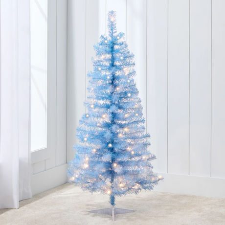 Pre-lit Colorful Mini Spruce Christmas Tree w/ LED Lights - 4ft