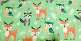 Flannel Fabric Baby Forest Animal Woodland Animals David Textiles
