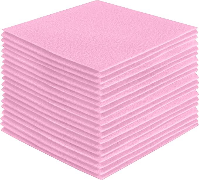 Acrylic Felt Craft Sheets Baby Pink