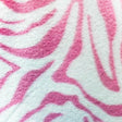 Zebra Print Fleece Polyester Fabric - Zebra Print, 60" Width, 280 GSM (1 Yard)