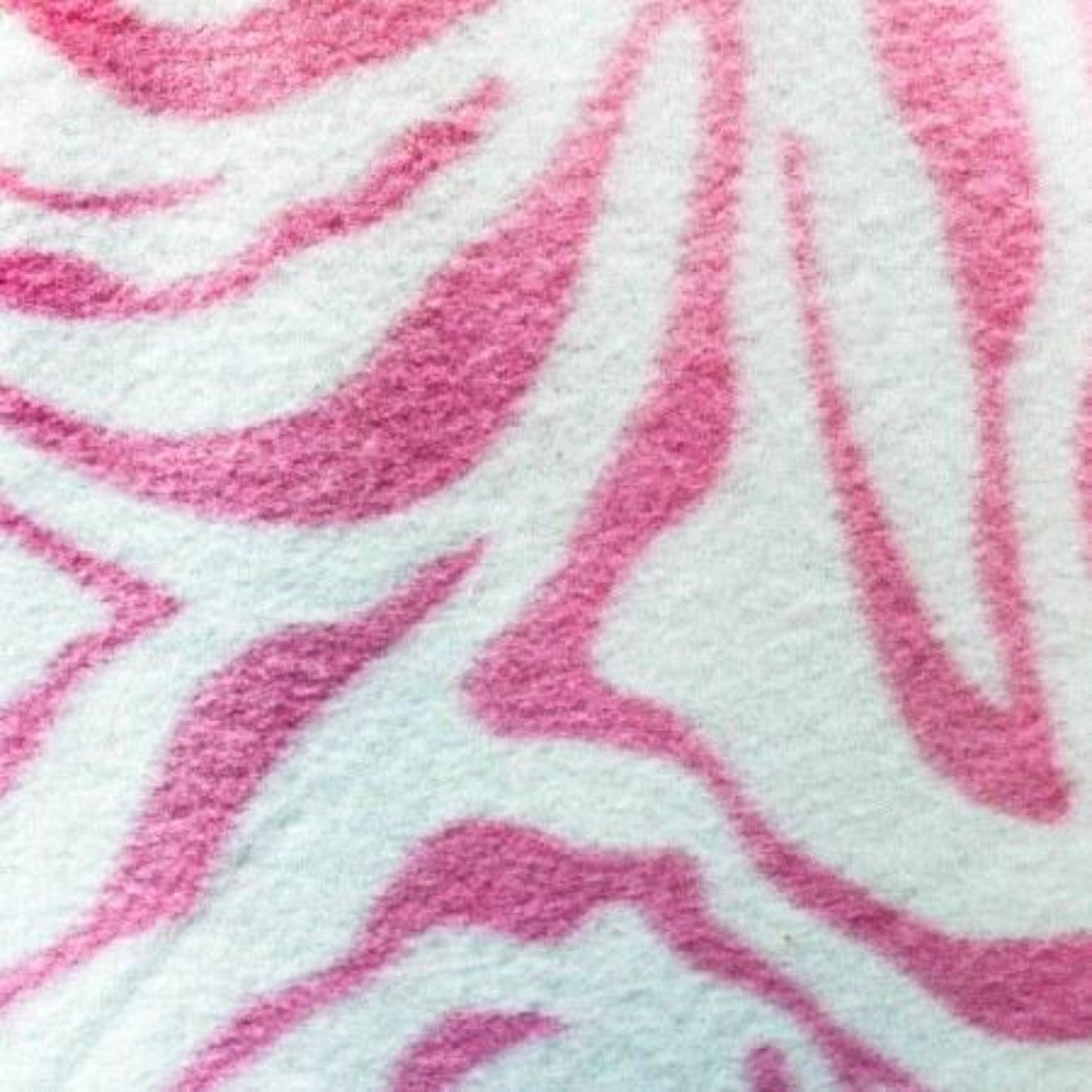 Zebra Print Fleece Polyester Fabric - Zebra Print, 60" Width, 280 GSM (1 Yard)