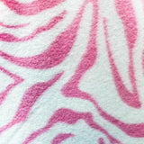 Zebra Print Fleece Polyester Fabric - Zebra Print, 60" Width, 280 GSM (1 Yard)