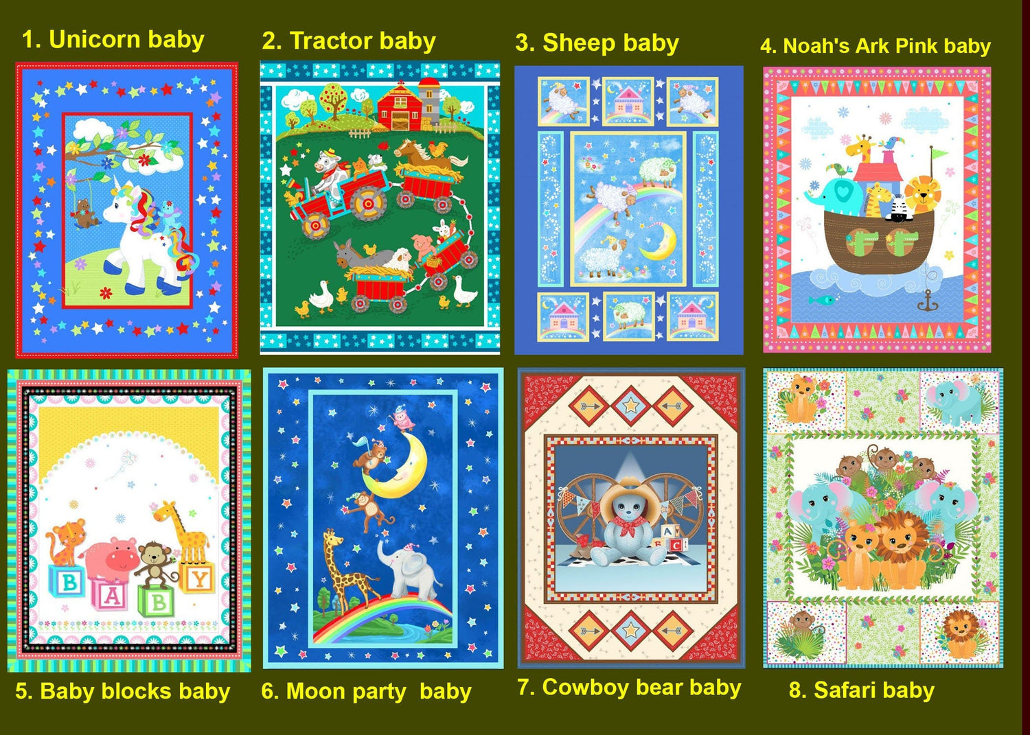 Fabric Panel Baby Quilt Baby Shower Gift MDG 36 x 45