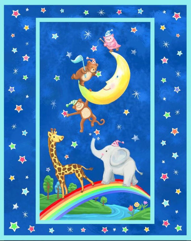 Fabric Panel Baby Quilt Baby Shower Gift MDG 36 x 45