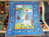 Fabric Panel Baby Quilt Baby Shower Gift MDG 36 x 45
