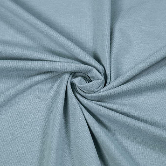 Cotton Spandex Jersey Knit Fabric Baby Blue
