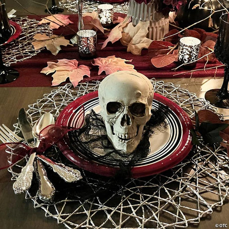 Bag of Realistic Plastic Skulls Halloween Decorations for Display, for spooky Halloween party and home decor