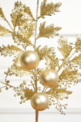22 Inch Ball Bead Spray Gold