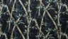 Bamboo Branches & Leaves 100% Cotton Fabric - Navy Bamboo Branches & Leaves, 36" X 56" (1 Yard)