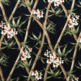 Bamboo Branches With Flowers And Leaves 100% Cotton Fabric - Floral Bamboo Branches, 56"-58" Width (1 Yard)
