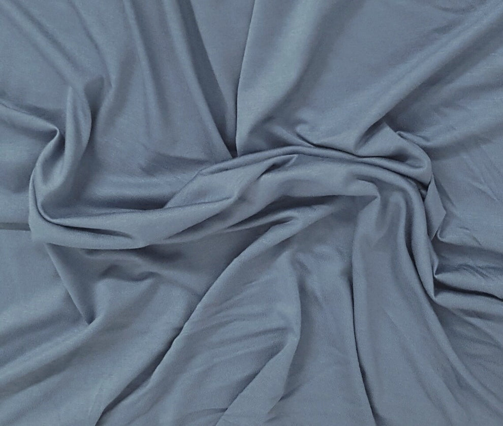 1 Yard Indigo Bamboo Spandex Jersey Knit Fabric for Dresses Loungewear Baby Apparel and Accessories 64 Inch Wide