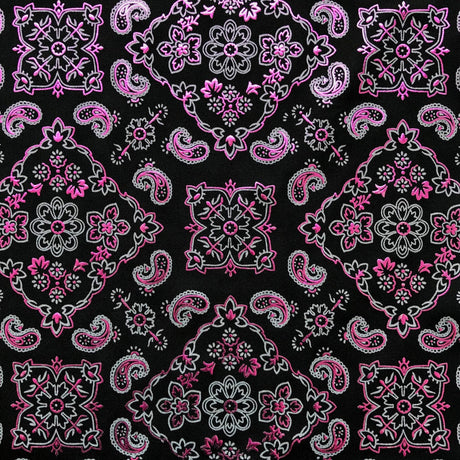 Foil Printed Spandex Bandana Fabric