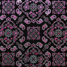 Bandana Foil Printed Nylon Spandex Fabric - Black/Turquoise, Bandana Paisley Foil Pattern, 54/56" Width (1 Yard)