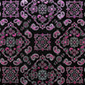 Bandana Foil Printed Nylon Spandex Fabric - Black/Turquoise Bandana Paisley Foil Pattern, 54/56" Width (1 Yard)