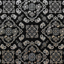 Bandana Foil Printed Nylon Spandex Fabric - Black/Turquoise Bandana Paisley Foil Pattern, 54/56" Width (1 Yard)