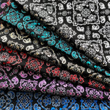 Foil Printed Spandex Bandana Fabric