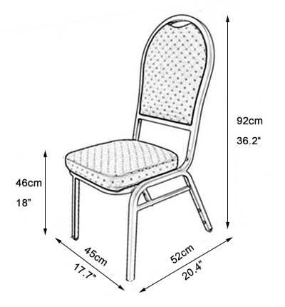 Champagne Striped Jacquard Polyester Banquet Chair Cover