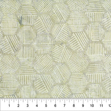 Cotton Print Banyan Khaki Hexies Neutral 44/45 Fabric