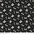 Cotton Print Barbie Vintage Bows Black 43/44" Fabric