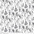 Cotton Print Barbie Vintage Tonal White Fabric 43/44"